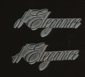 C15 - CADILLAC DEVILLE D'ELEGANCE EMBLEMS 9728073 PAIR, Used  - Picture 1 of 1