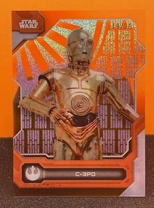 2024 Topps Star Wars High Tek C-3PO Orange #'d 19 /25 - DEATH STAR EXTERIOR SP - Picture 1 of 1