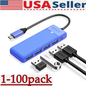 4 Port USB C Hub Splitter Multi Adapter 5Gbps High Speed PC Desktop Laptop - Picture 1 of 9