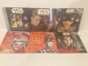 Lot 6 Star Wars paperback kids books stickers inside some Droid Queen Skywalker - Imagen 1 de 12
