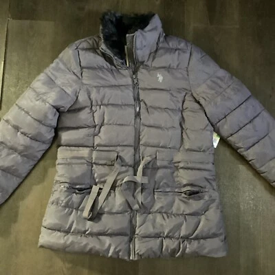 US POLO ASSN: Full Zip Puffer Dark/Gray Jacket  (Women’s Size L) - Image 1 of 4