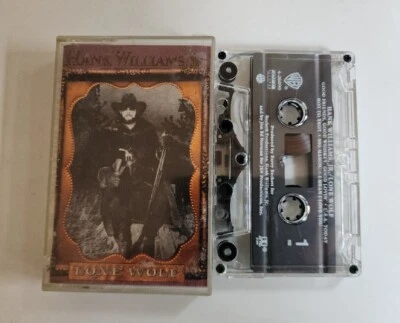 HANK WILLIMANS JR LONE WOLF CASSETTE TAPE 90s Country Curb Records Foto 1 de 3