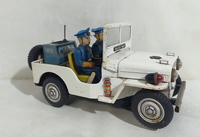 I102707 Giocattolo di latta T.N Nomura - Jeep della Polizia - anni 50 - Giappone - Immagine 1 di 4