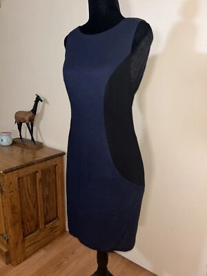 Vestido vaina RAG & BONE mezcla lana talla 6 negro y azul bloques de colores Foto 1 de 4