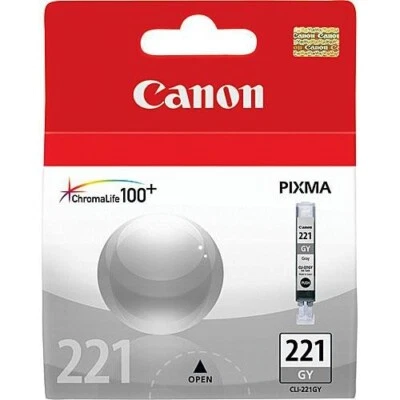 正品佳能原始设备制造商 CLI-221GY 灰色墨盒 (221 GY) MP980,MP990 — 第 1/4 张图片