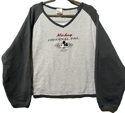 Sudadera Disney Mickey Mouse Para Hombre XL Gris Mickey Original Pal Hecha en EE. UU. De Colección Foto 1 de 4