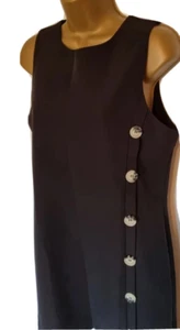 Shift Damenkleid Größe 12 M schwarz LUC&CE neu Damen Stretch Knopf ärmellos - Bild 1 von 8