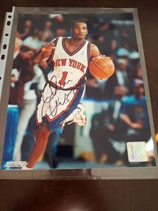 CHRIS CHILDS KNICKS STAR LEGEND HANDSIGNIERT HANDSIGNIERT 8X10 BASKETBALL FOTO - Bild 1 von 4