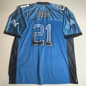 MAGLIA NIKE REGGIE BUSH Detroit Lions taglia 52 ON FIELD NFL FOOTBALL RICAMATA - Foto 1 di 18