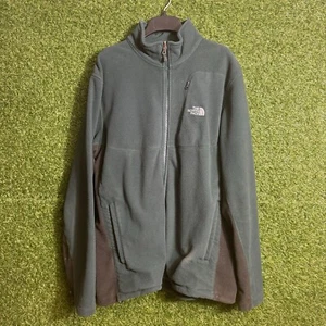 Vintage The North Face Jacket Mens Large Fleece Full Zip Green - Picture 1 of 13