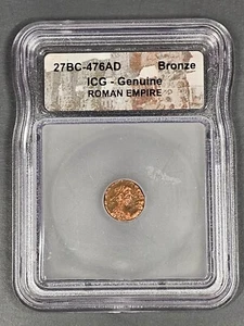 27BC-476AD Bronze Roman Empire ICG-Genuine - Picture 1 of 2