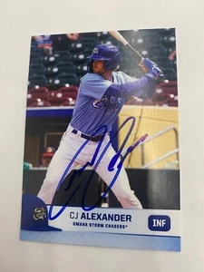 CJ Alxander Signed Card 2023 Omaha Storm Chasers IP Auto - Picture 1 of 1