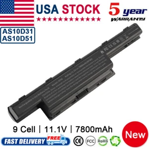9 Cells Battery for Acer Aspire 4743G 4551 4741 5741 5750 7750 5733Z 5742 7551 - Picture 1 of 14