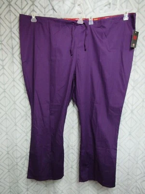 Nova Calça Dickies Scrub Ajuste Unissex Tamanho 5 XL Roxa Cordão Cintura Carreira Trabalho - Imagem 1 de 4