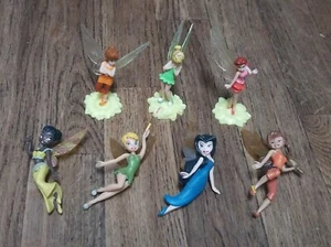 Vintage 7 pc Disney Fairies Tinkerbell & Friends Figures 3" Playmates 2008 - Picture 1 of 7