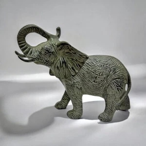 Bronze Afrikanischer Elefant — 8 x 10 Zoll/6 Pfund - Bild 1 von 6