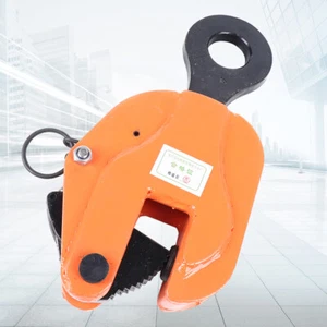 3 Tons Industrial Vertical Plate Lifting Clamp Steel w/ Lock Hook Chain Lifter - Picture 1 of 16