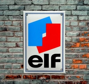 Plaque émaillée ELF station service huile - Foto 1 di 2