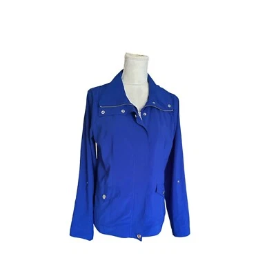 Laura Ashley Womens Blue Lightweight  Utility Jacket S Pockets Full Zip Casual - Image 1 of 4
