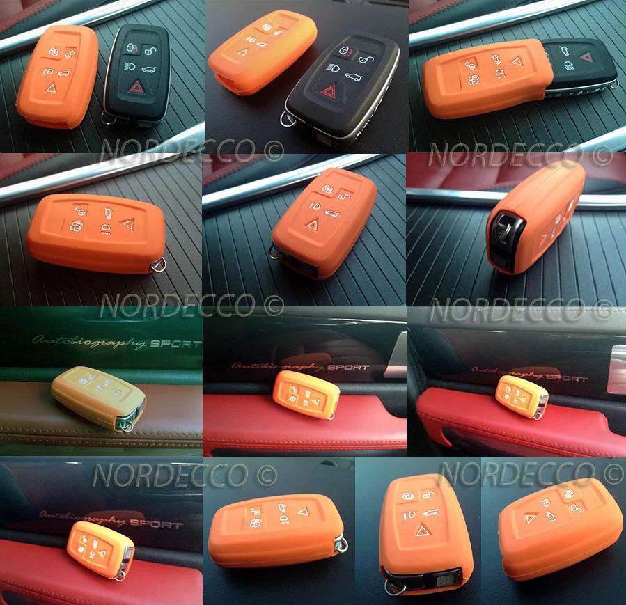 QUALITY SILICONE 5 BUTTON SMART KEYFOB PROTECTOR CASE RANGE ROVER DISCOVERY L322 — 第 1/1 张图片