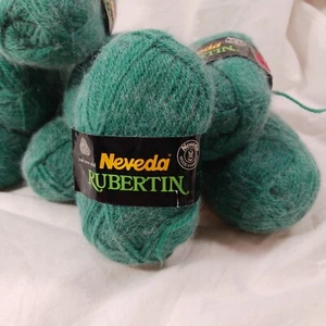 Neveda Rubertin Lana Angora Hilado Jade Verde azulado #1903 Tinte 4682 Lote de 10 Holanda Nuevo - Imagen 1 de 12