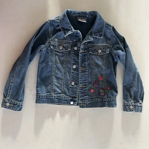 Hanna Andersson Girls Embroidered Jean Jacket 130 US8 - Picture 1 of 4
