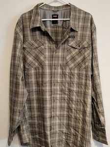 Wrangler 3XL Mens Regular Fit Long Sleeve Button Plaid Shirt 2 Pockets New - Bild 1 von 5