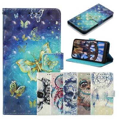 For Samsung  A32 A21S A51 A42 A52 5G 3D PU Leahter Flip Wallet Case Phone Cover - Image 1 of 4