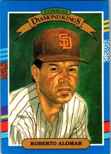 1991 Donruss - Diamond Kings Roberto Alomar #12 1 Yellow Stripe Top Right - Picture 1 of 2