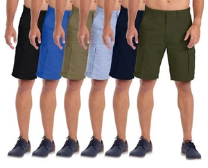 Mens Cargo Combat Shorts Casual Work Summer Chino Cotton Half Pants Size 32 - 44 - Picture 1 of 25