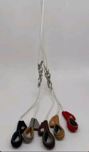 Tie Cords For Poultry (5 Pieces) Leather Pull Tight 55"in Calzas Amarador Gallos - Picture 1 of 1
