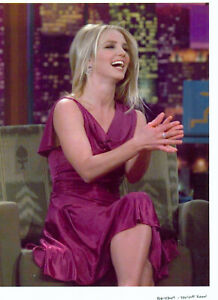 Britney Spears 2003 Tonight Show color 8x10 candid photo