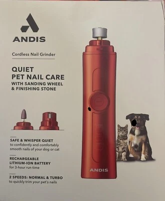Andis amoladora de clavos inalámbrica SILENCIOSA CON RUEDA DE LIJADO ACABADO PIEDRA NUEVO Foto 1 de 2