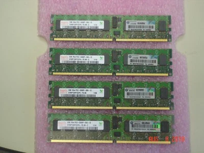 AB565DX 2GB 1Rx4 PC2-5300P DIMM FOR HP RX2660 SERVERS LOT OF 4,  HYNIX  - Image 1 of 3