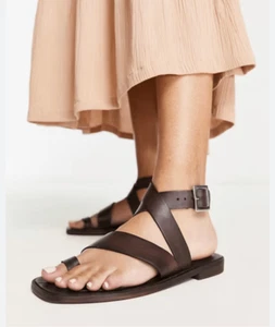 Free People Romeo Leather Gladiator Wrap Sandal Size 36 - Picture 1 of 8