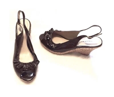 Sandalias de cuña chinas de lavandería peep toe honda ligeras 6 marrones Foto 1 de 4