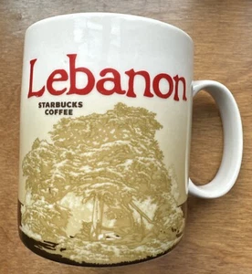 Taza de cerámica Starbucks GLOBAL ICON Collection Líbano 2014 café tostado marrón té - Imagen 1 de 6