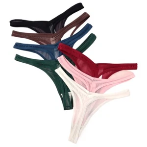 Women Sexy Transparent Mesh Panties Thong G-strings Lingerie Underwear Briefs UK - Picture 1 of 38