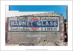 Barnet Glass Tyres Retro Sign A1 Art Print – Rosebery NSW – 84 x 59 cm Poster - Foto 1 di 4