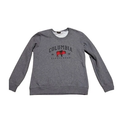Columbia Mujer Hart Mountain II Gráfico Cuello Redondo Sudadera M Gris Búfalo Foto 1 de 4