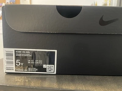Nike Kobe 8 Boys Protro College Navy Blue FN0266-400 Basketball Shoes Size 5Y - Image 1 of 4