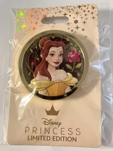 Belle D23 Expo 2024 Disney Princess Glitter Pin LE 400 Mickeys Of Glendale MOG - Picture 1 of 3