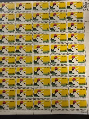 Panel de béisbol profesional Scott #1381 de 50 estampillas de 6¢ (1969) Foto 1 de 2