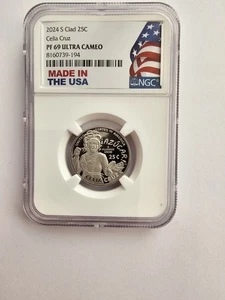  CELIA CRUZ 2024 S PF69 ULTRA CAMEO WASHINGTON QUARTER GRADED NGC 25C CLAD COIN  - Picture 1 of 6
