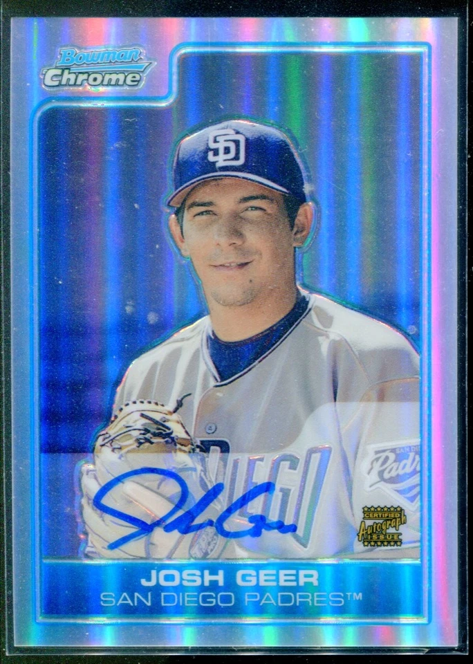 2006 Bowman Chrome Prospects Refractors #BC232 Josh Geer Autograph RC Card /500  - Image 1 of 1