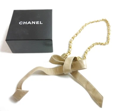 Authentic CHANEL Chain belt coin here mark vintage Leather #1244 - Image 1 of 4