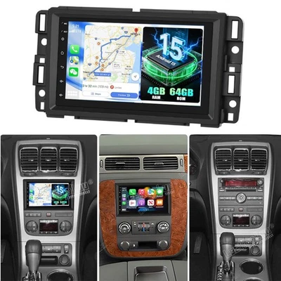 For GMC Yukon Chevy Silverado Sierra Android 15 Car Stereo Radio Carplay 4G+64G - Imagem 1 de 4