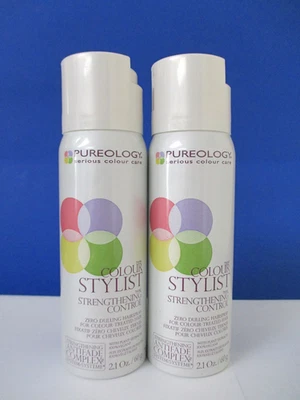 Pureology Strengthening Control Zero Dulling Hairspray 2.1 oz (dented) LOT OF 2 - Image 1 of 3