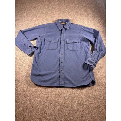 Camisa de franela vintage años 90 LL Bean Gamuza para hombre beige tostado chamarra hecha en EE. UU. Foto 1 de 4