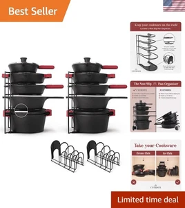 Portaoggetti da banco cucina - Confezione da 2 porta pentole in ghisa - Foto 1 di 9